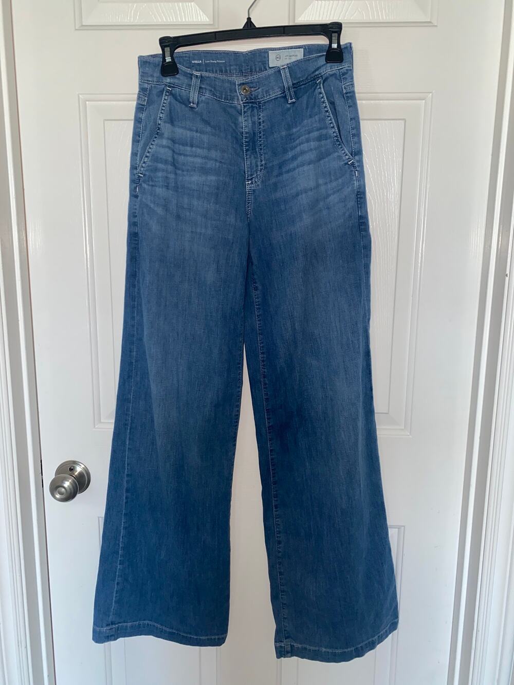 Ag Jeans Stella Low Slung Palazzo Jean Wide leg Light Weight Size 24